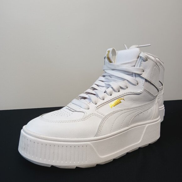 PUMA Karmen Rebelle Mid Platform Sneakers in white- Women's size 8 - Picture 2 of 14